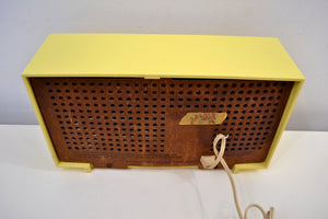 SOLD! - Jan. 8, 2020 - Limoncello Yellow Mid Century 1961 Philco Model K822-124 Tube AM Radio Cool Color! - [product_type} - Philco - Retro Radio Farm