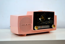 Load image into Gallery viewer, SOLD! - Dec 5, 2018 - Rose Pink 1957 General Electric Model 912D Tube AM Clock Radio - [product_type} - General Electric - Retro Radio Farm