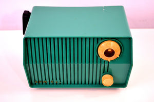 SOLD! |- Dec. 17, 2018 - Bluetooth MP3 Ready - Green 1959 Admiral Model 4L28A AM Vintage Radio - [product_type} - Admiral - Retro Radio Farm
