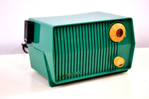 SOLD! |- Dec. 17, 2018 - Bluetooth MP3 Ready - Green 1959 Admiral Model 4L28A AM Vintage Radio