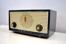 Charger l&#39;image dans la galerie, SOLD! - Dec 16, 2019 - Slate Blue Grey Vintage 1957 Zenith A508B AM Tube Radio Little Sound Blaster! - [product_type} - Zenith - Retro Radio Farm