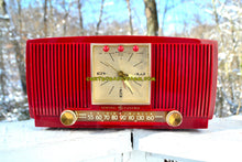 画像をギャラリービューアに読み込む, SOLD! - Dec. 13, 2017 - BLUETOOTH MP3 READY CRANBERRY RED 1955 General Electric Model 574 Retro AM Clock Radio Near Mint! - [product_type} - General Electric - Retro Radio Farm