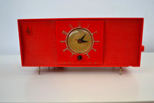 Load image into Gallery viewer, SOLD! - Dec 15, 2018 - Express Red 1956 Emerson 824 Tube AM Clock Radio Totally Restored! - [product_type} - Emerson - Retro Radio Farm