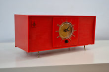 Charger l&#39;image dans la galerie, SOLD! - Dec 15, 2018 - Express Red 1956 Emerson 824 Tube AM Clock Radio Totally Restored! - [product_type} - Emerson - Retro Radio Farm