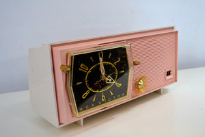 SOLD! - Feb 5, 2019 - Princess Pink Mid Century Retro RCA Victor C-51F 1959 Clock Radio