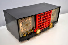 Load image into Gallery viewer, SOLD! - Dec. 11, 2019 - Ebony Black and Red Mid Century 1955 Zenith Model R623G AM Tube Radio Sleek and Sassy Sounds Great! - [product_type} - Zenith - Retro Radio Farm