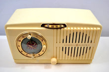 Load image into Gallery viewer, SOLD! - Jan 4, 2020 - Ivory White Vintage 1954 General Electric Model 516 AM Tube Radio Solid Player Popular Model! - [product_type} - General Electric - Retro Radio Farm