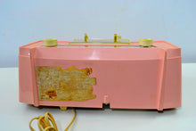 Load image into Gallery viewer, SOLD! - Dec 25, 2018 - IMPERIAL PINK 1959 Philco Model G761-124 Tube AM Clock Radio Pristine Rare Bells On Top Of Whistles! - [product_type} - Philco - Retro Radio Farm