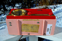 画像をギャラリービューアに読み込む, SOLD! - Oct 27, 2018 - Sweetheart Red and Pink Mid Century Retro 1959-1961 CBS C230 Tube AM Clock Radio Rare Color Combo! - [product_type} - CBS - Retro Radio Farm