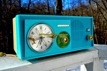 Load image into Gallery viewer, SOLD! - Jan 1, 2018 - SKY BLUE Mid Century Retro 1958 Motorola Model 5C23CW Tube AM Clock Radio Beautiful and Sounds Great! - [product_type} - Motorola - Retro Radio Farm