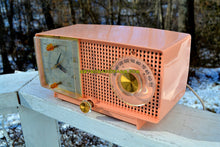 Load image into Gallery viewer, SOLD! - May 1, 2019 - Bluetooth MP3 Ready - Primrose Pink Mid Century 1959 General Electric Model C437A Tube AM Clock Radio Works Great! - [product_type} - General Electric - Retro Radio Farm