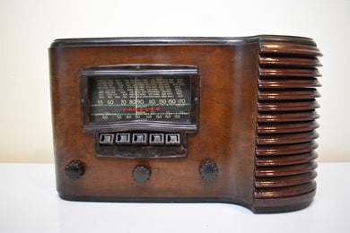 職人手作りの木製 1938 クロスリー モデル 718-B AM 短波真空管ラジオ 素晴らしい状態です。