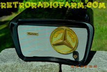 Load image into Gallery viewer, SOLD! - July 12, 2016 - BLUETOOTH MP3 READY - SO JETSONS LOOKING Retro Vintage AQUA and BLACK 1959 Musicaire MD300 AM Tube Radio WORKS! - [product_type} - Travler - Retro Radio Farm