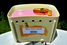 Load image into Gallery viewer, SOLD! - Oct 11, 2017 - SO JETSONS LOOKING Retro Vintage Pink and White 1959 Travler T204 AM Tube Radio So Cute! - [product_type} - Travler - Retro Radio Farm