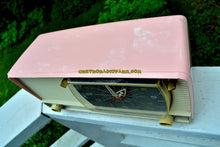 Load image into Gallery viewer, SOLD! - Mar 25, 2018 - BEAUTIFUL Powder Pink And White Retro Jetsons 1956 RCA Victor 9-C-71 Tube AM Clock Radio Works Great! - [product_type} - RCA Victor - Retro Radio Farm
