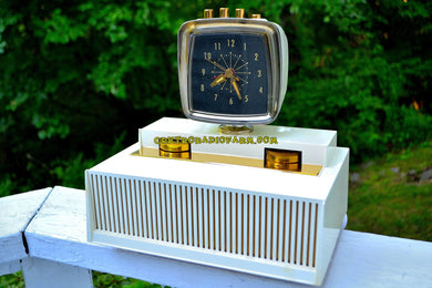 SOLD! - Dec. 3, 2018 - Plan 9 From Outer Space 1959 Philco Predicta Model H765-124 Tube AM Clock Radio Works Great!