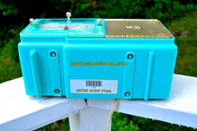Charger l&#39;image dans la galerie, SOLD! - July 11, 2017 - BRIGHT SEAFOAM GREEN Retro Jetsons 1957 Bulova Model 120 Tube AM Clock Radio Absolutely Pristine! - [product_type} - Bulova - Retro Radio Farm