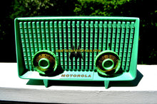 Load image into Gallery viewer, SOLD! - Dec 9, 2017 - SEA GREEN  Mid Century Vintage Motorola Model 56R Sea Green 1957 AM Tube Radio Rare! Works Great and Excellent Condition! - [product_type} - Motorola - Retro Radio Farm