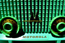 Charger l&#39;image dans la galerie, SOLD! - Dec 9, 2017 - SEA GREEN  Mid Century Vintage Motorola Model 56R Sea Green 1957 AM Tube Radio Rare! Works Great and Excellent Condition! - [product_type} - Motorola - Retro Radio Farm