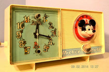 Load image into Gallery viewer, SOLD! - February 19, 2014 - MICKEY MOUSE Vintage 1960 General Electric C2419A Tube AM Radio Clock Alarm - [product_type} - Admiral - Retro Radio Farm