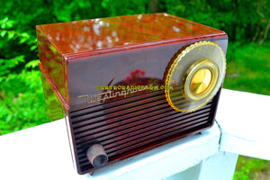 SOLD! - June 19, 2017 - MOCHA MARBLE SWIRL Retro Vintage 1953 Westinghouse H-783T5 AM Tube Radio Sounds Great! - [product_type} - Westinghouse - Retro Radio Farm