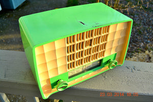 SOLD! - June 21, 2014 - CHARTREUSE GREEN Very Rare Vintage 1954 Philips P143-3 Tube AM Radio Works! - [product_type} - Philips - Retro Radio Farm