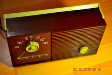 Charger l&#39;image dans la galerie, SOLD! - Jan 11, 2014 - RETRO Burgundy Vintage Portable AM 1956 Silvertone 7404 AM Tube Radio Works! - [product_type} - Admiral - Retro Radio Farm