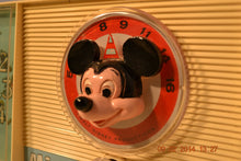 Charger l&#39;image dans la galerie, SOLD! - February 19, 2014 - MICKEY MOUSE Vintage 1960 General Electric C2419A Tube AM Radio Clock Alarm - [product_type} - Admiral - Retro Radio Farm