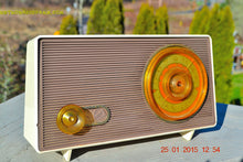 Load image into Gallery viewer, SOLD! - Sept 4, 2016 - MAUVE TAN and WHITE Retro Jetsons Vintage 1958 RCA 1-RA-36 AM Tube Radio WORKS! - [product_type} - RCA Victor - Retro Radio Farm