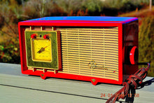 Load image into Gallery viewer, SOLD! - Feb 3, 2014 - CARDINAL RED Retro Space Age Sylvania R5485 Tube AM Clock Alarm Radio WORKS! - [product_type} - Admiral - Retro Radio Farm