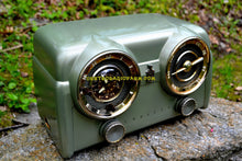 Load image into Gallery viewer, SOLD! - May 15, 2017 - PALMETTO GREEN METALLIC 1951 Crosley Model 11-125GN AM Tube Clock Radio Quality Construction Sounds Great! - [product_type} - Crosley - Retro Radio Farm