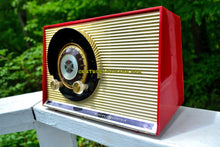 Charger l&#39;image dans la galerie, SOLD! - May 31, 2017 - WILD CHERRY RED Mid Century Sputnik Era Vintage 1957 General Electric 862 Tube AM Radio Beautiful! - [product_type} - General Electric - Retro Radio Farm