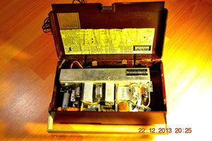 SOLD! - Jan 11, 2014 - RETRO Burgundy Vintage Portable AM 1956 Silvertone 7404 AM Tube Radio Works! - [product_type} - Admiral - Retro Radio Farm