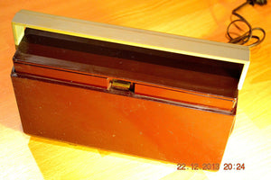 SOLD! - Jan 11, 2014 - RETRO Burgundy Vintage Portable AM 1956 Silvertone 7404 AM Tube Radio Works! - [product_type} - Admiral - Retro Radio Farm