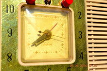 画像をギャラリービューアに読み込む, SOLD! - Feb 3, 2014 - CARDINAL RED Retro Space Age Sylvania R5485 Tube AM Clock Alarm Radio WORKS! - [product_type} - Admiral - Retro Radio Farm