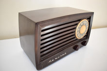 Load image into Gallery viewer, Bluetooth Ready To Go - Sienna Brown Bakelite 1951 Admiral Model 5X12N Vacuum Tube AM Radio Sounds Great!