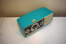 Load image into Gallery viewer, Shasta Turquoise Vintage 1959 Admiral Model Y878 AM Vacuum Tube Clock Radio Excellent Plus Condition Sounds Amazing! So Fire