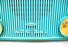 画像をギャラリービューアに読み込む, Bluetooth すぐに使えます - ベリル アクア ブルー ヴィンテージ 1963-64 アドミラル &quot;ソネット&quot; モデル Y3109A 真空管ラジオのサウンドは素晴らしいです。美しい色！