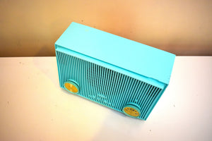 Bluetooth Ready To Go - Beryl Aqua Blue Vintage 1963-64 Admiral "Sonnet" Model Y3109A Vacuum Tube Radio Sounds Great! Beautiful Color!