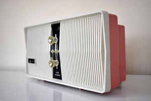 パーシモンとアイボリー 1961 アーヴィン モデル 10R32 AM 真空管ラジオ 素晴らしいプラスコンディション！ツインスピーカーでダブルの喜び！