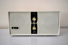 Load image into Gallery viewer, Persimmon and Ivory 1961 Arvin Model 10R32 AM Vacuum Tube Radio Excellent Plus Condition! Twin Speaker Double Delight!
