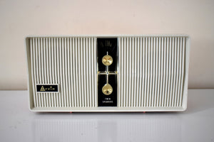 Persimmon and Ivory 1961 Arvin Model 10R32 AM Vacuum Tube Radio Excellent Plus Condition! Twin Speaker Double Delight!