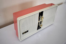 Load image into Gallery viewer, Persimmon and Ivory 1961 Arvin Model 10R32 AM Vacuum Tube Radio Excellent Plus Condition! Twin Speaker Double Delight!