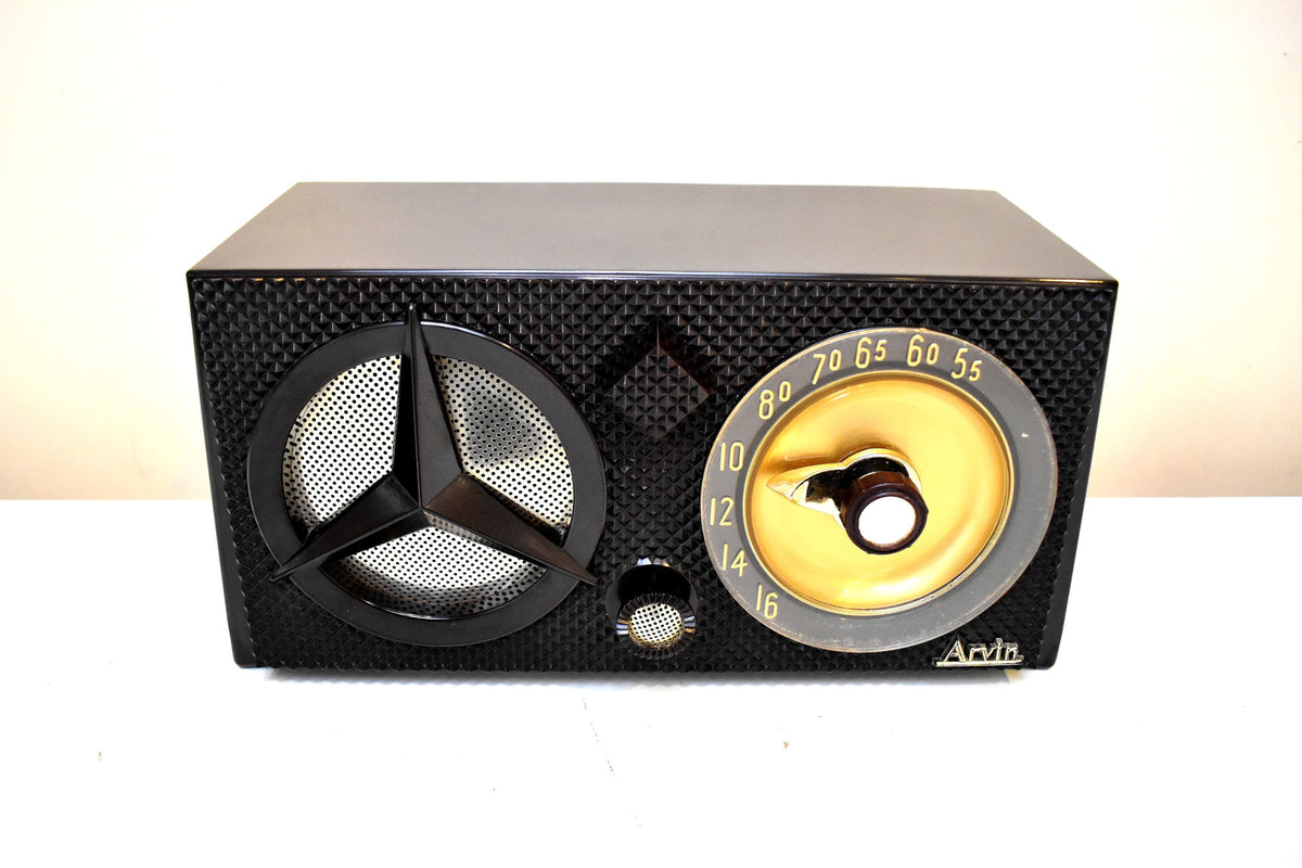 Wenge Brown Iconic Tri-Star 1955 Arvin Model 855T Vacuum Tube AM Radio ...