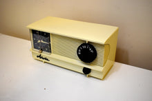 Load image into Gallery viewer, Creme Ivory 1958 Arvin Model 5571 AM Vacuum Tube Clock Radio Nice!