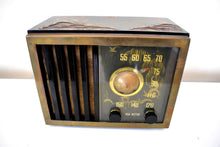 Load image into Gallery viewer, Bluetooth Ready To Go - Asian Theme Painted Black Bakelite 1946 RCA Victor Model 75-X-18 Vacuum Tube AM Radio Sounds Great! Looks Spectacular!