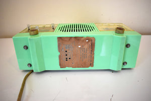 七宝グリーン ミッドセンチュリー 1952年製 自動巻きラジオ製造モデル CL-142 真空管AMラジオ クールモデル レアカラー！