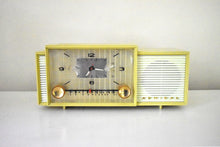 Load image into Gallery viewer, Beautiful Summer Gold 1958 Admiral Model 298 Vacuum Tube AM Clock Radio Excellent Condition Sounds Wonderful!