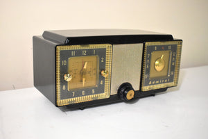 黒檀と金 1953 アドミラル モデル 5F31N ベークライト真空管 AM ラジオのサウンドは素晴らしいです。素晴らしく見える！まさにハイエンドモデル！