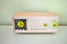 画像をギャラリービューアに読み込む, フラミンゴ ピンク 1956 アドミラル モデル 5H44N 真空管 AM クロック ラジオ 音がいい!素晴らしく見える！